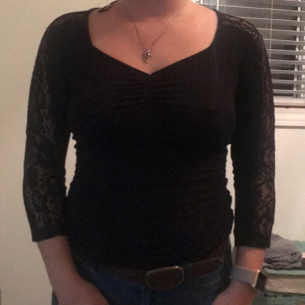 Candies black lace blouse